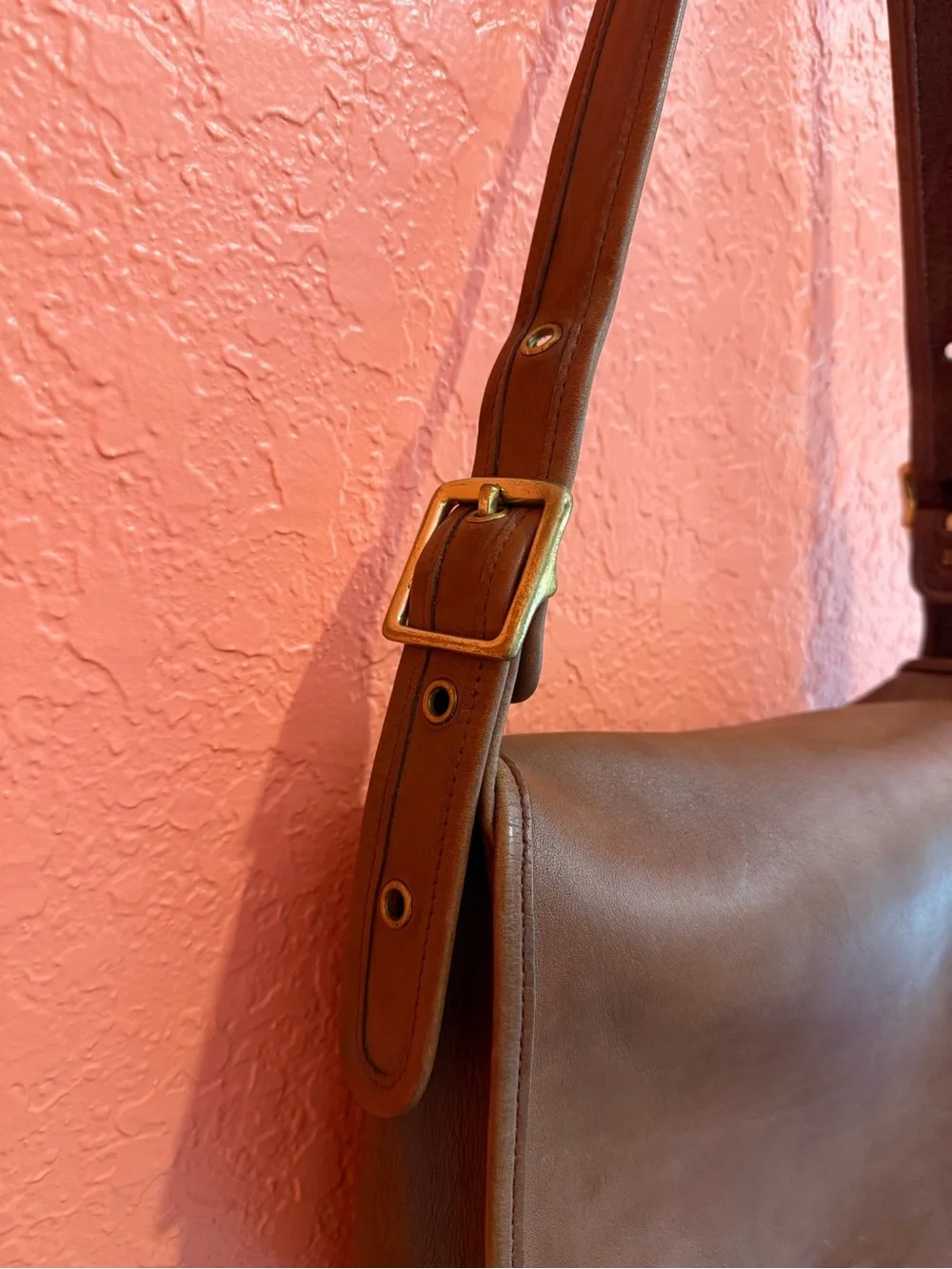 Vintage Coach Stewardess Bag 9525 Tan Brown